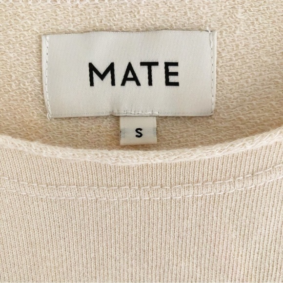MATE The Label Spritz Graphic Terry Raglan Donny Pullover Sweatshirt Bone Small - Picture 3 of 8